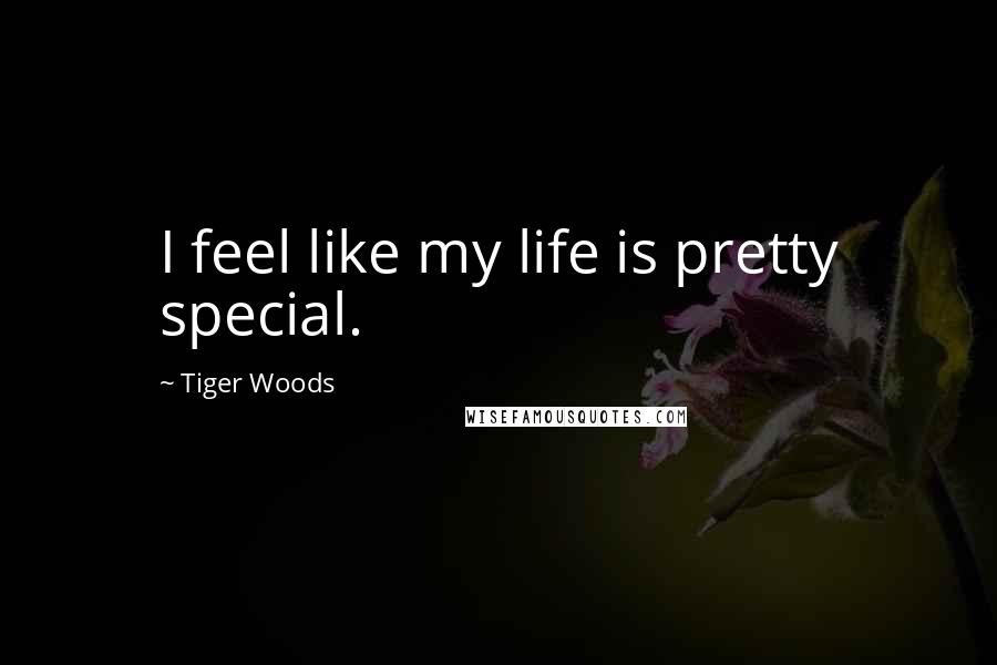 Tiger Woods Quotes: I feel like my life is pretty special.