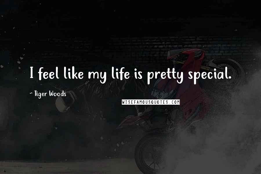 Tiger Woods Quotes: I feel like my life is pretty special.