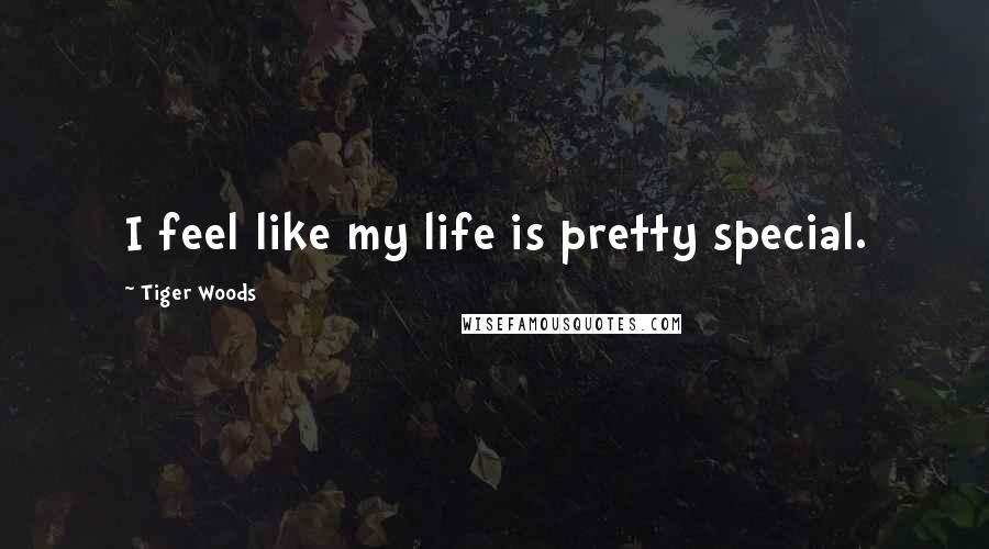 Tiger Woods Quotes: I feel like my life is pretty special.