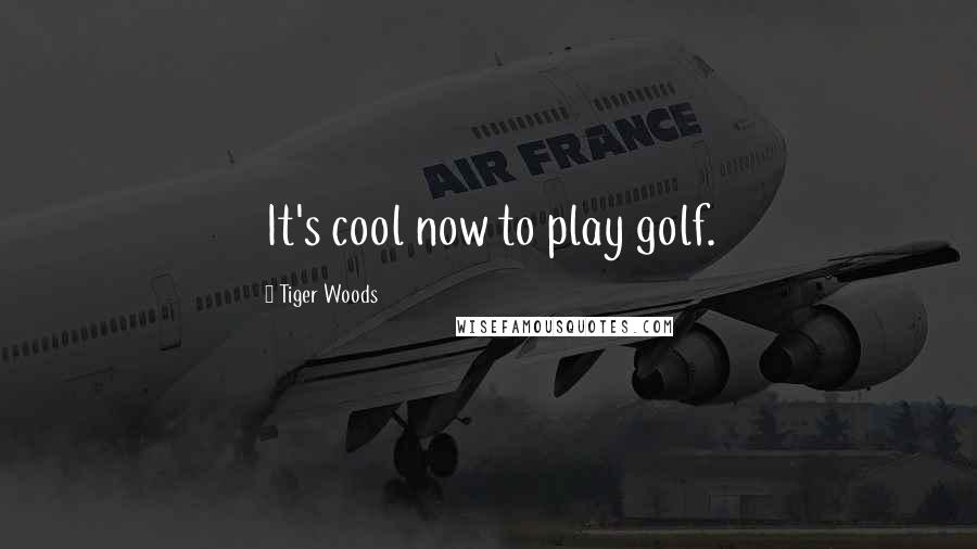 Tiger Woods Quotes: It's cool now to play golf.