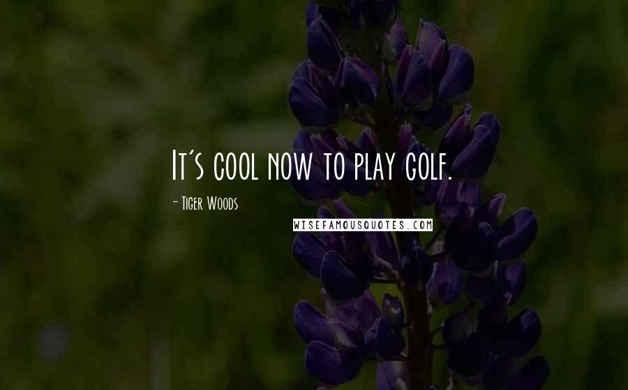 Tiger Woods Quotes: It's cool now to play golf.