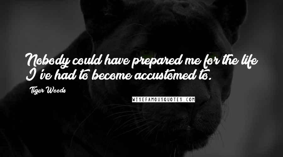 Tiger Woods Quotes: Nobody could have prepared me for the life I've had to become accustomed to.