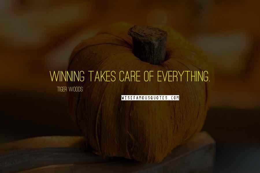 Tiger Woods Quotes: Winning takes care of everything.