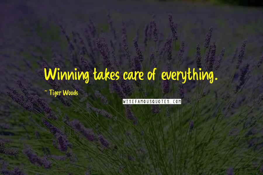 Tiger Woods Quotes: Winning takes care of everything.