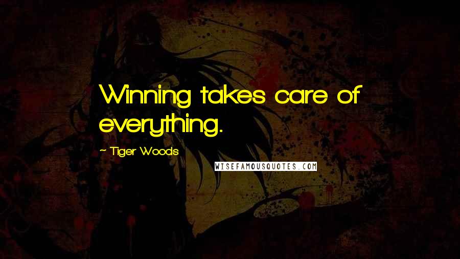 Tiger Woods Quotes: Winning takes care of everything.