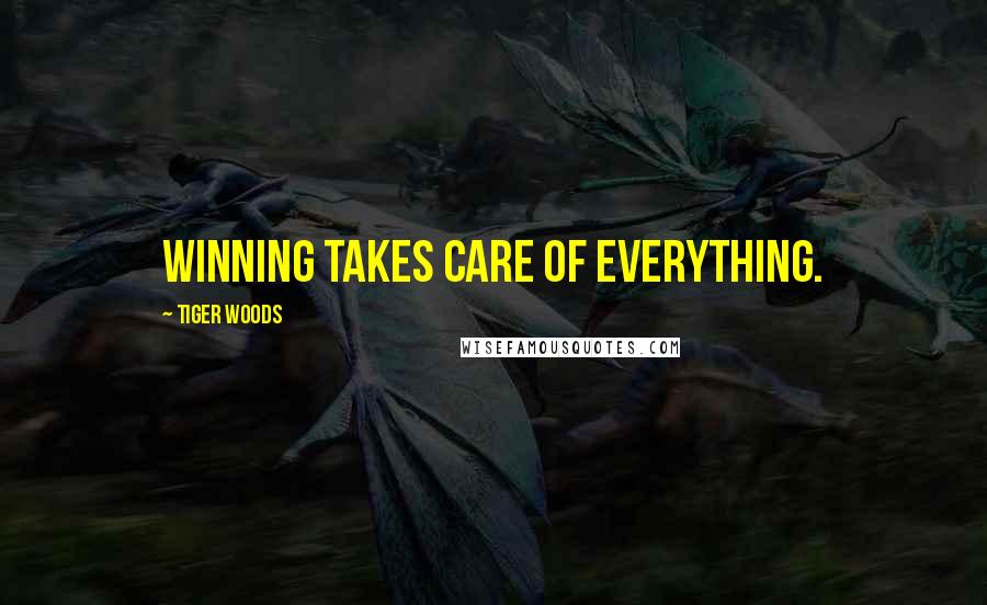 Tiger Woods Quotes: Winning takes care of everything.