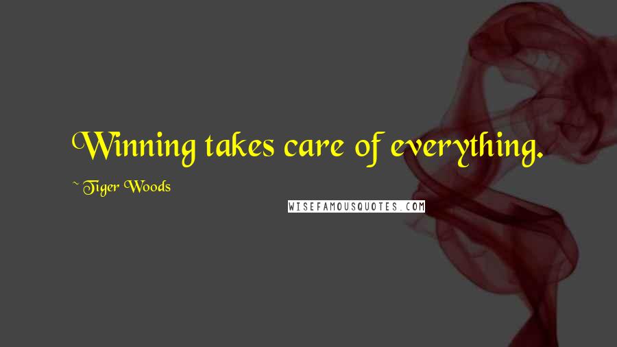 Tiger Woods Quotes: Winning takes care of everything.