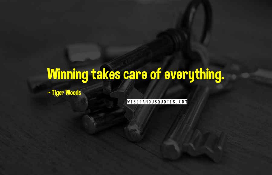 Tiger Woods Quotes: Winning takes care of everything.