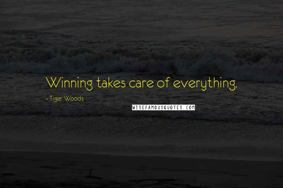 Tiger Woods Quotes: Winning takes care of everything.
