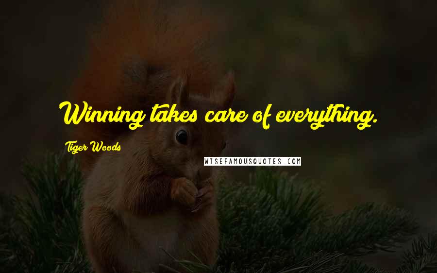 Tiger Woods Quotes: Winning takes care of everything.