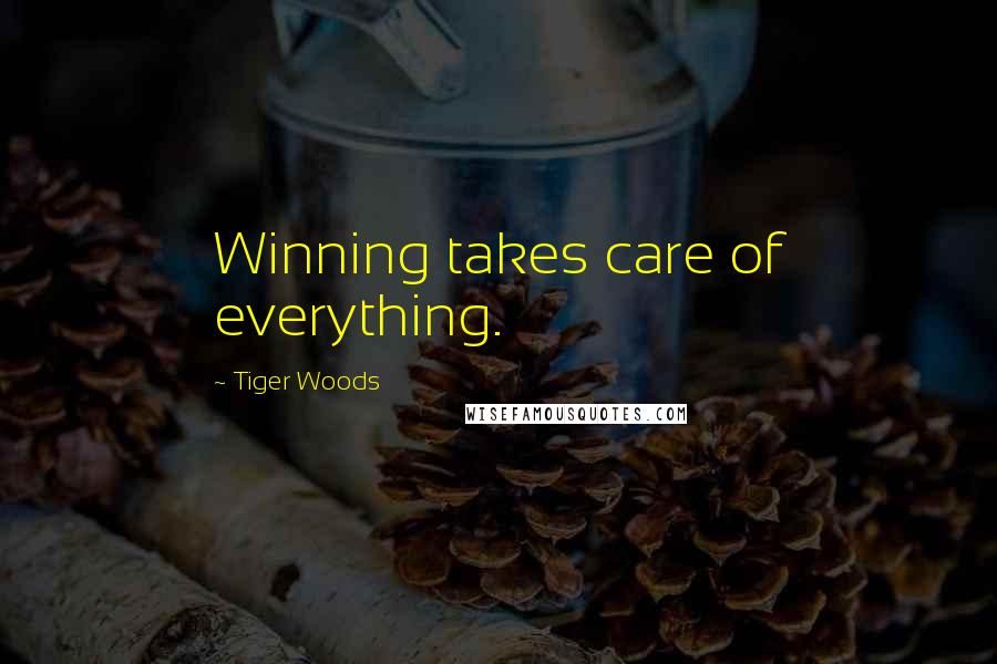 Tiger Woods Quotes: Winning takes care of everything.