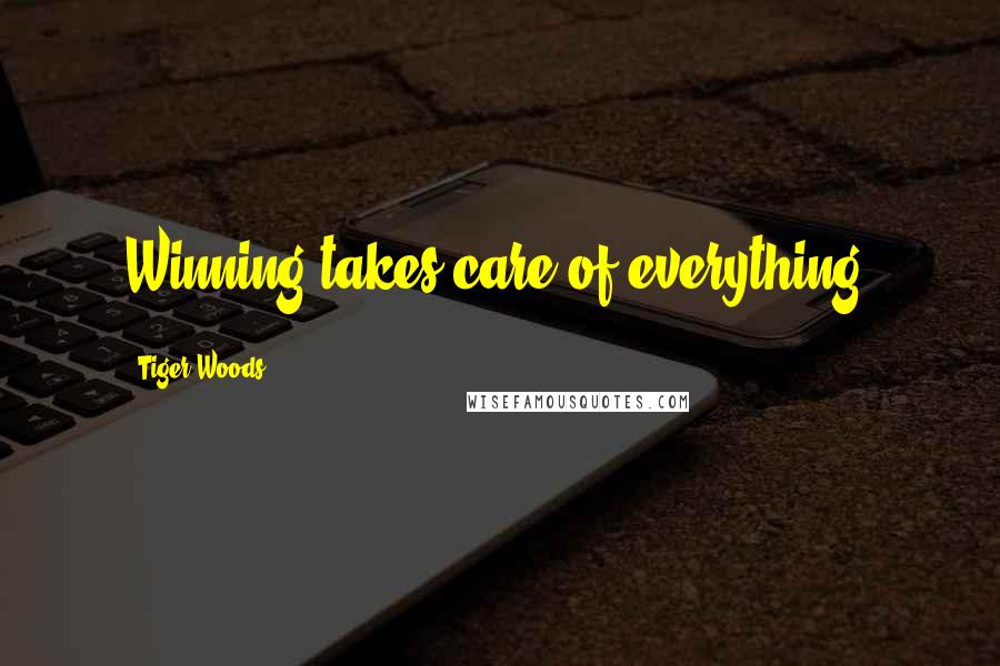 Tiger Woods Quotes: Winning takes care of everything.