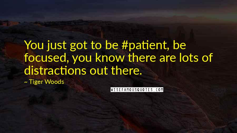 Tiger Woods Quotes: You just got to be #patient, be focused, you know there are lots of distractions out there.