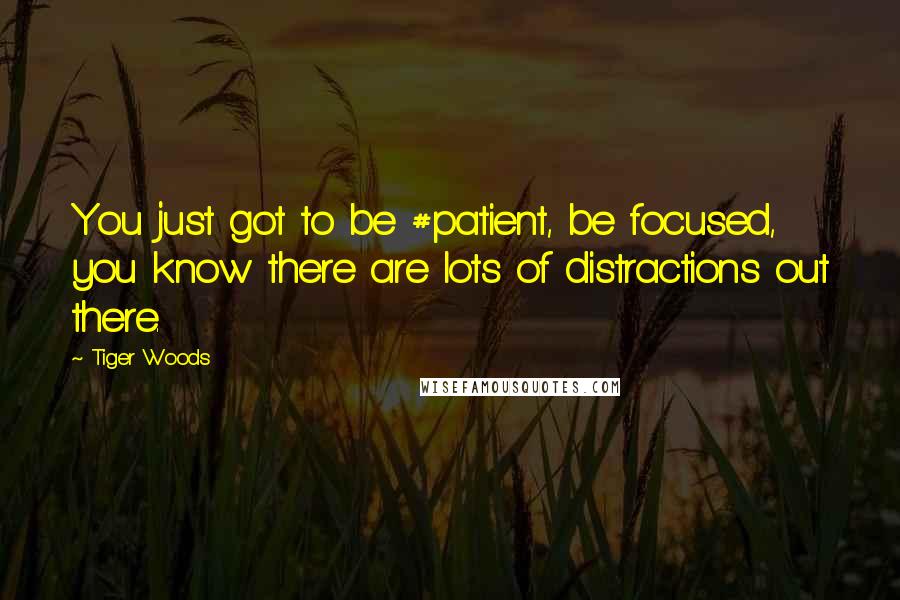 Tiger Woods Quotes: You just got to be #patient, be focused, you know there are lots of distractions out there.