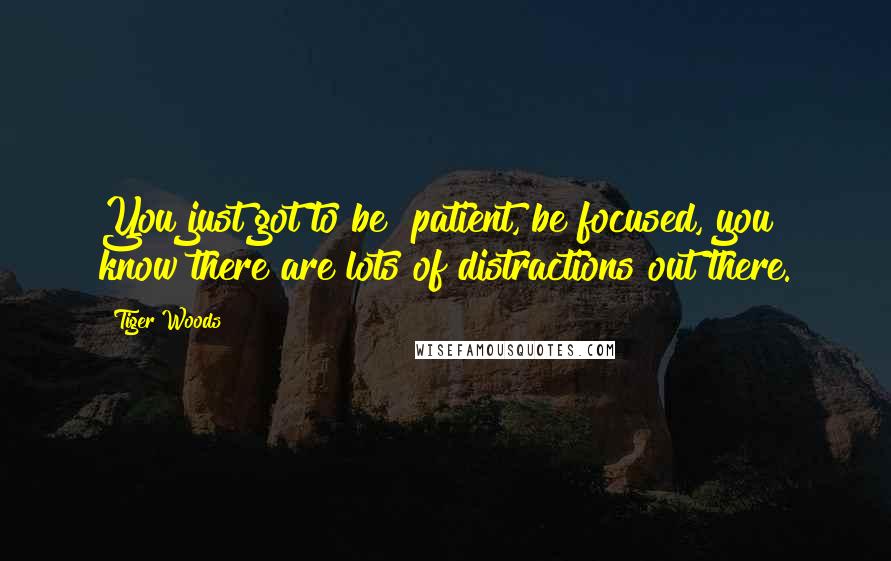 Tiger Woods Quotes: You just got to be #patient, be focused, you know there are lots of distractions out there.