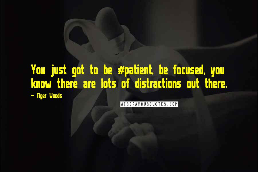 Tiger Woods Quotes: You just got to be #patient, be focused, you know there are lots of distractions out there.