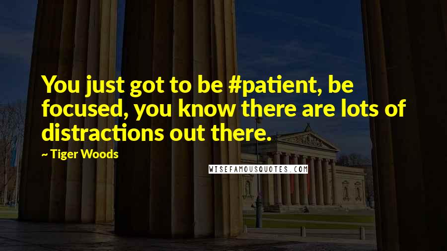Tiger Woods Quotes: You just got to be #patient, be focused, you know there are lots of distractions out there.