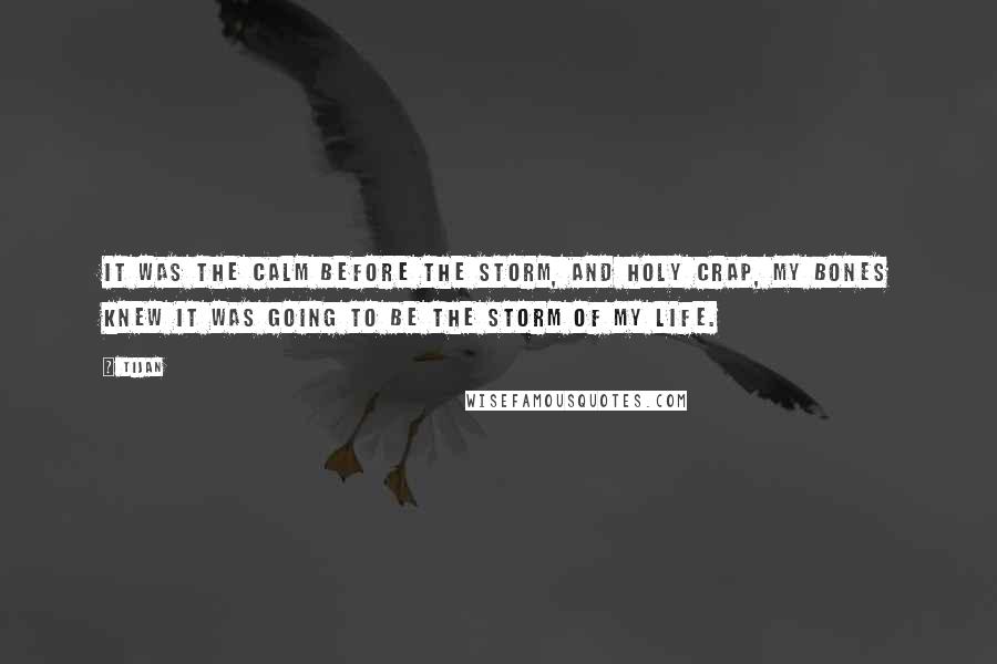 Tijan Quotes: It was the calm before the storm, and holy crap, my bones knew it was going to be the storm of my life.