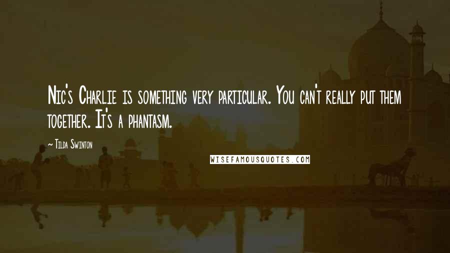 Tilda Swinton Quotes: Nic's Charlie is something very particular. You can't really put them together. It's a phantasm.