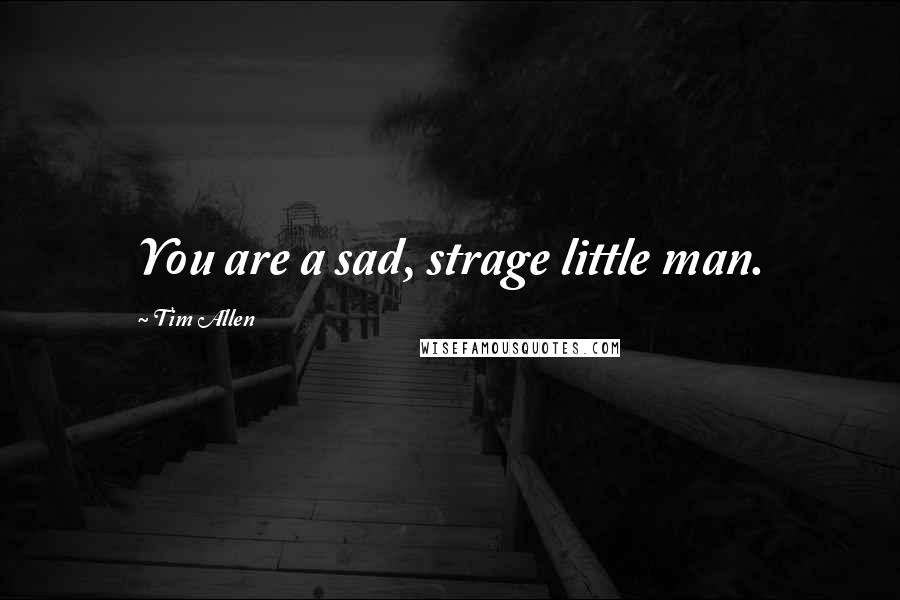 Tim Allen Quotes: You are a sad, strage little man.