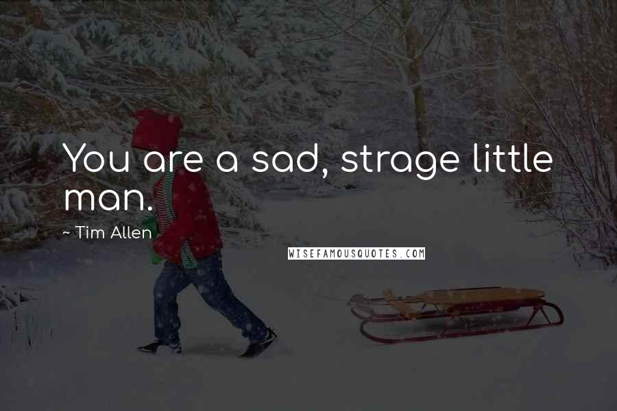 Tim Allen Quotes: You are a sad, strage little man.