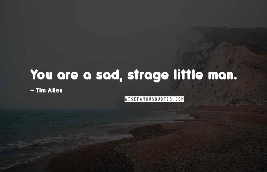 Tim Allen Quotes: You are a sad, strage little man.