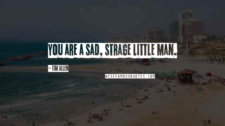 Tim Allen Quotes: You are a sad, strage little man.