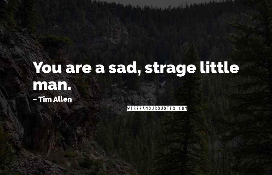 Tim Allen Quotes: You are a sad, strage little man.