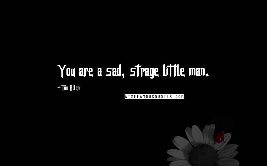 Tim Allen Quotes: You are a sad, strage little man.