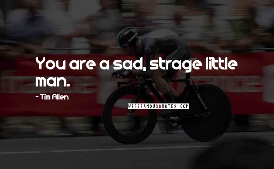 Tim Allen Quotes: You are a sad, strage little man.