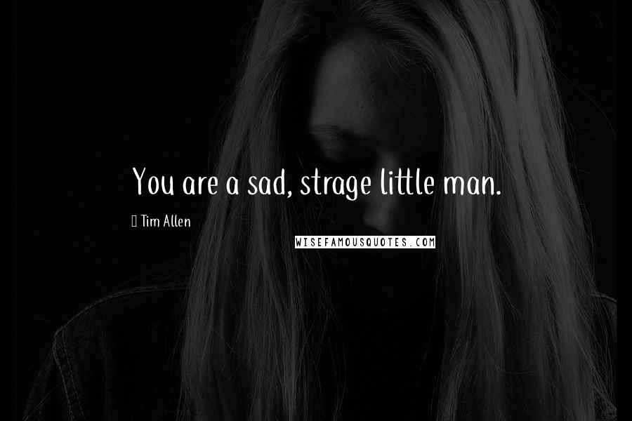 Tim Allen Quotes: You are a sad, strage little man.