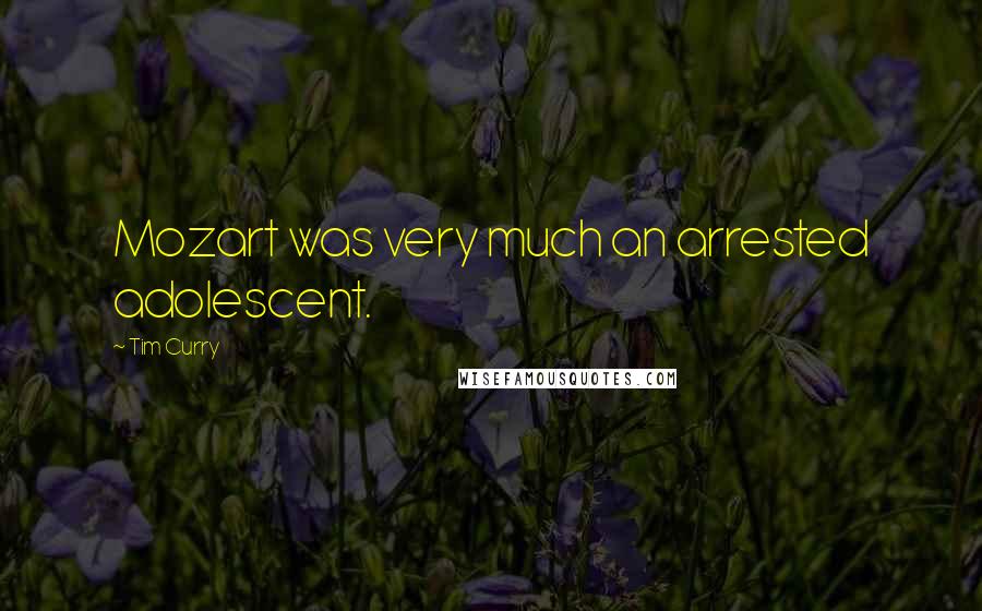 Tim Curry Quotes: Mozart was very much an arrested adolescent.