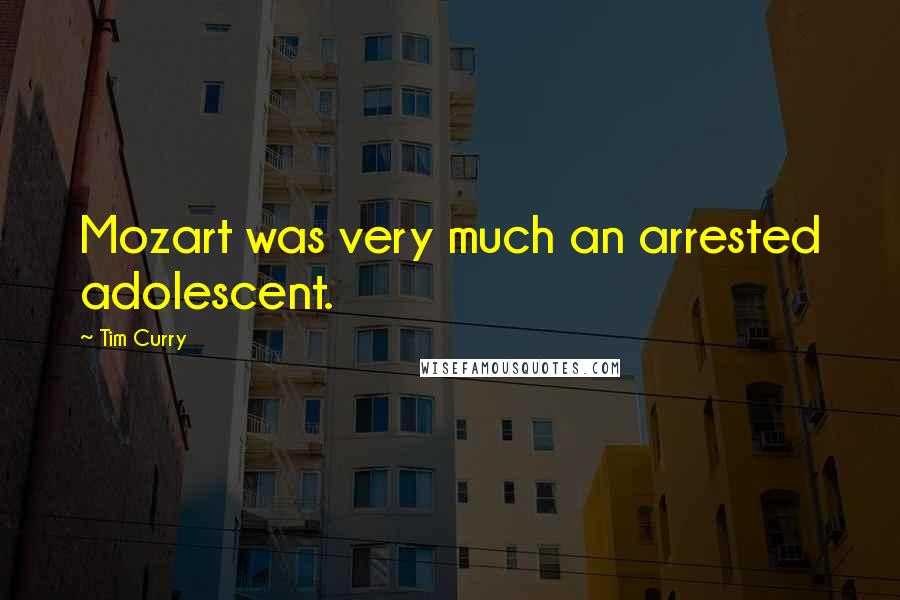 Tim Curry Quotes: Mozart was very much an arrested adolescent.