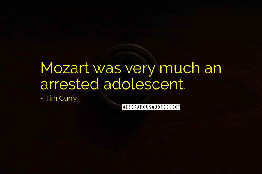 Tim Curry Quotes: Mozart was very much an arrested adolescent.