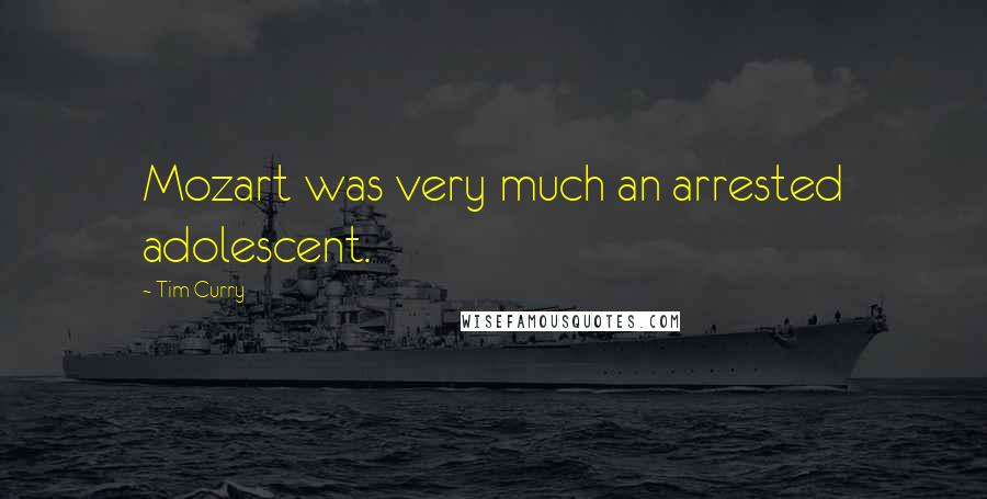 Tim Curry Quotes: Mozart was very much an arrested adolescent.