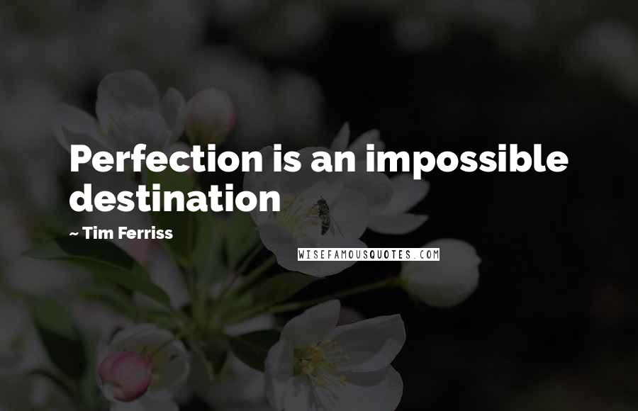 Tim Ferriss Quotes: Perfection is an impossible destination