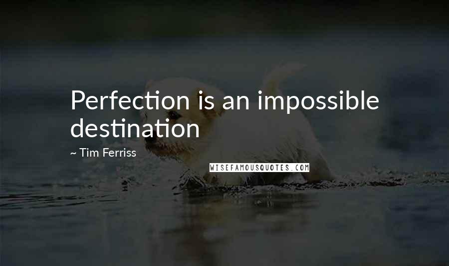 Tim Ferriss Quotes: Perfection is an impossible destination