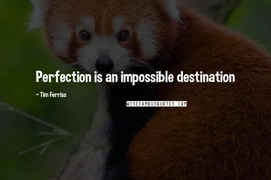 Tim Ferriss Quotes: Perfection is an impossible destination