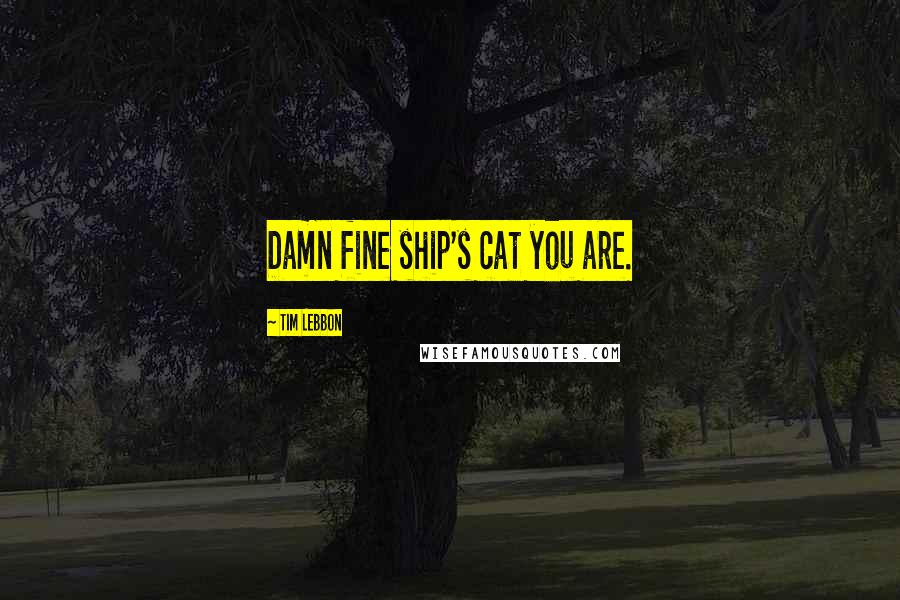 Tim Lebbon Quotes: Damn fine ship's cat you are.