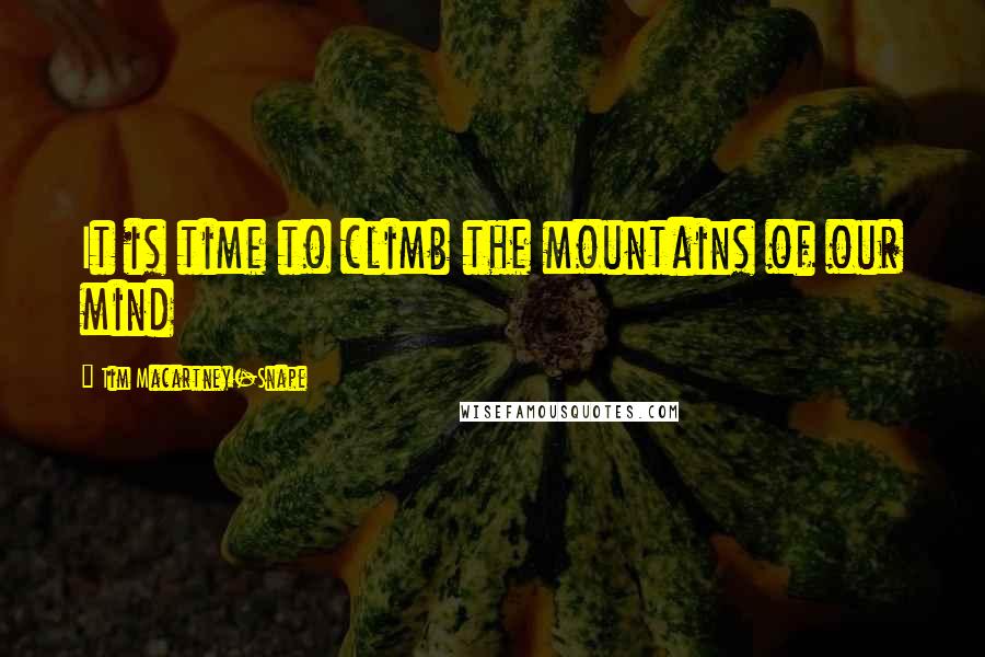 Tim Macartney-Snape Quotes: It is time to climb the mountains of our mind