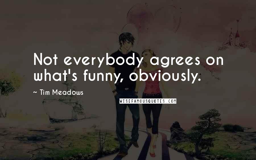 Tim Meadows Quotes: Not everybody agrees on what's funny, obviously.