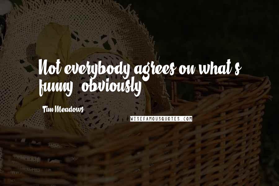 Tim Meadows Quotes: Not everybody agrees on what's funny, obviously.