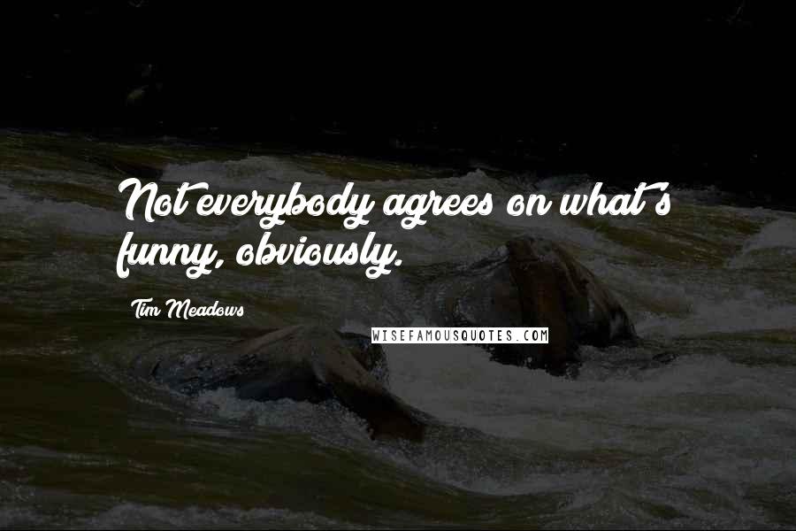 Tim Meadows Quotes: Not everybody agrees on what's funny, obviously.