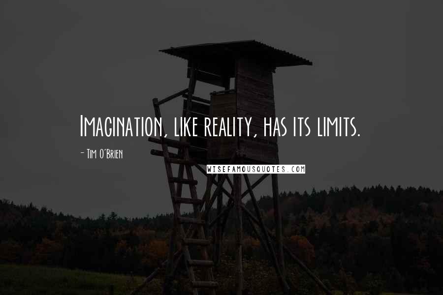 Tim O'Brien Quotes: Imagination, like reality, has its limits.