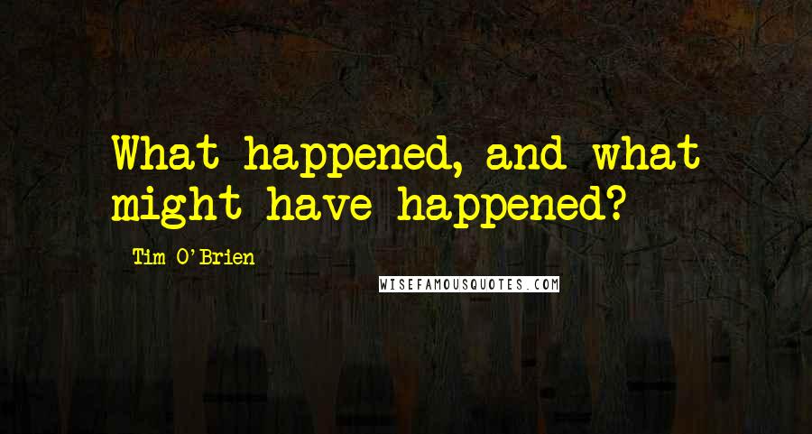 Tim O'Brien Quotes: What happened, and what might have happened?