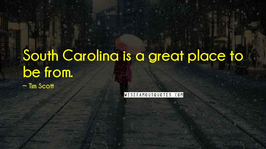 Tim Scott Quotes: South Carolina is a great place to be from.