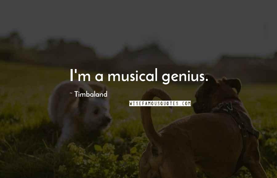 Timbaland Quotes: I'm a musical genius.