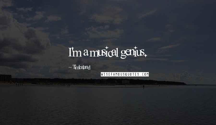 Timbaland Quotes: I'm a musical genius.