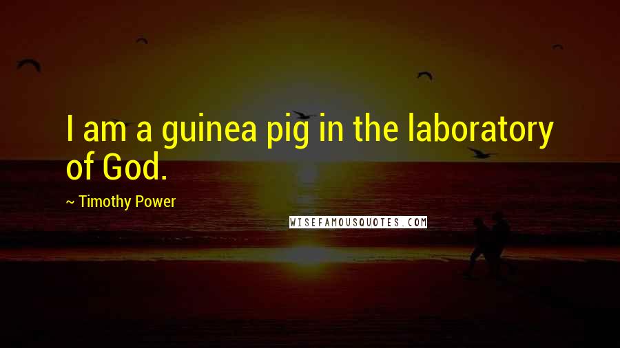 Timothy Power Quotes: I am a guinea pig in the laboratory of God.