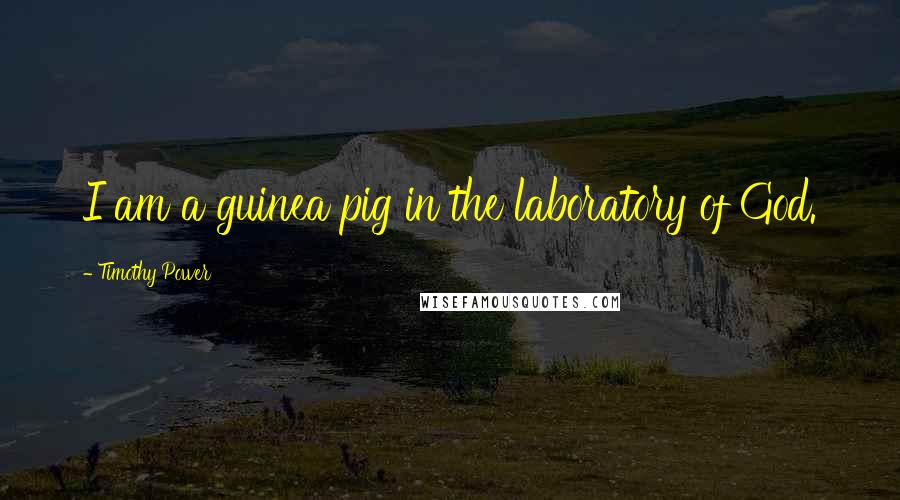 Timothy Power Quotes: I am a guinea pig in the laboratory of God.